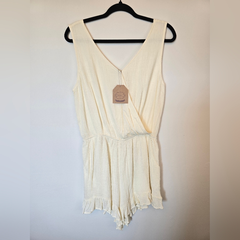 Kori Cream Romper Nwt